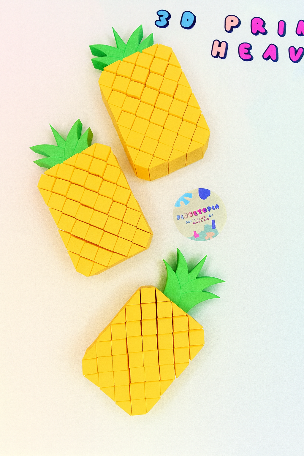Pixel Pineapple - 3D Printed Transforming Fidget Toy
