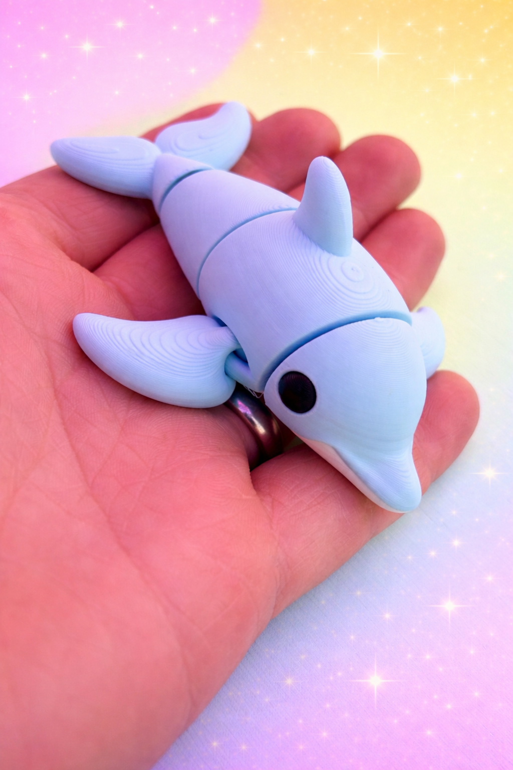 WIGGLERZ Diana the Dolphin 🐬 Fidget Toy – Articulated Sensory Desk Toy for ADHD, Anxiety & Stress Relief