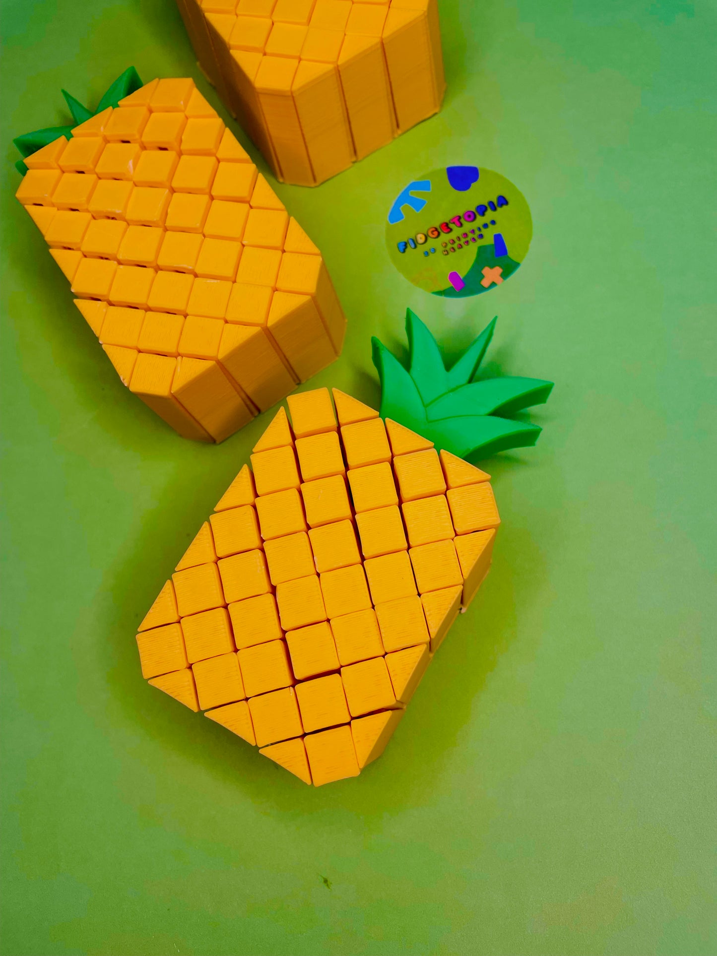 Pixel Pineapple - 3D Printed Transforming Fidget Toy