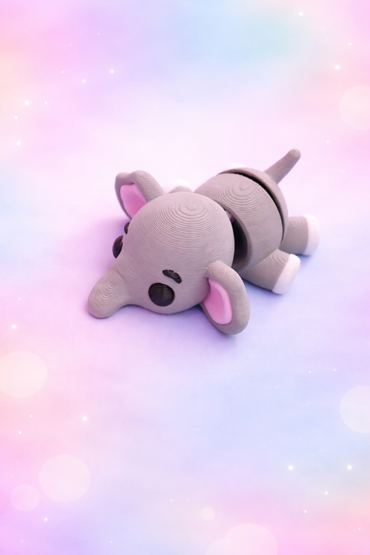 WIGGLERZ Ellie the Elephant 🐘 Fidget Toy – Articulated Sensory Desk Toy for ADHD, Anxiety & Stress Relief