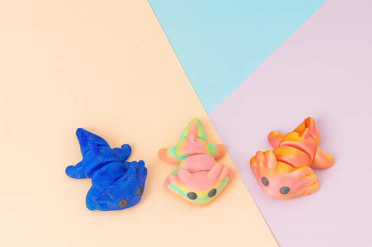 XL WIGGLERZ Angel the Axolotl Fidget Toy – Articulated Sensory Desk Toy for ADHD, Anxiety & Stress Relief (Supersized)