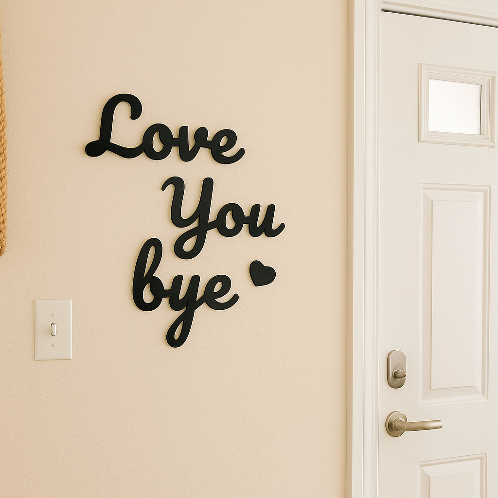 Love You Bye ❤️ Wall art text