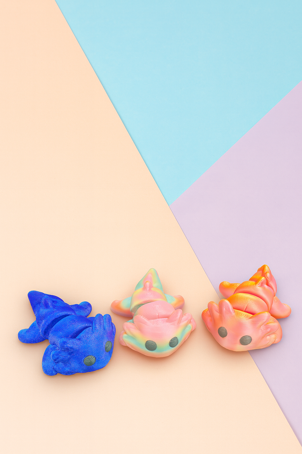 XL WIGGLERZ Angel the Axolotl Fidget Toy – Articulated Sensory Desk Toy for ADHD, Anxiety & Stress Relief (Supersized)