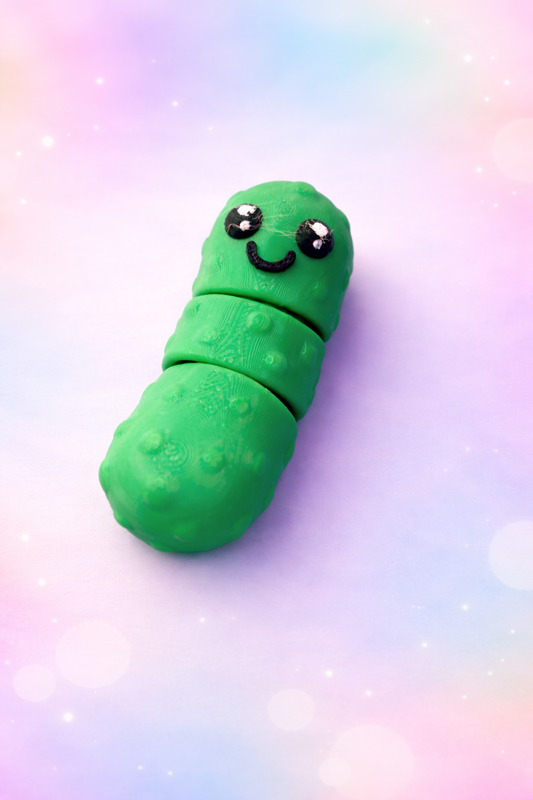 WIGGLERZ Polly the pickle 🥒 Fidget Toy – Articulated Sensory Desk Toy for ADHD, Anxiety & Stress Relief