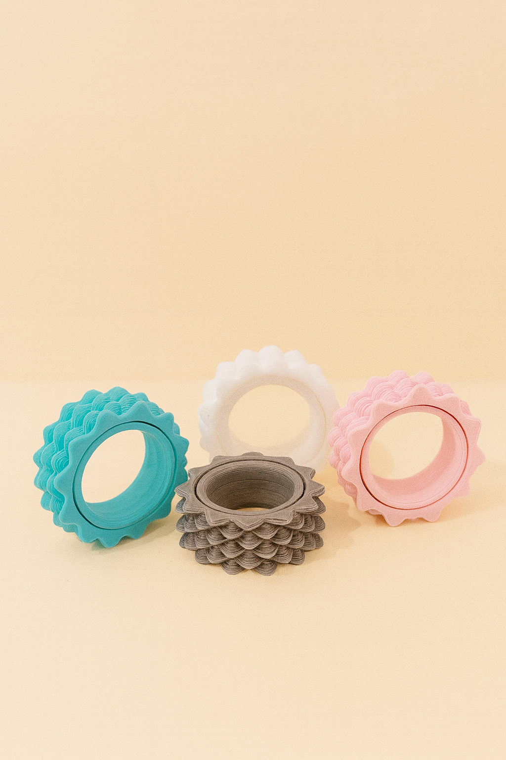 3D Printed High Stim Spikz Fidget Ring