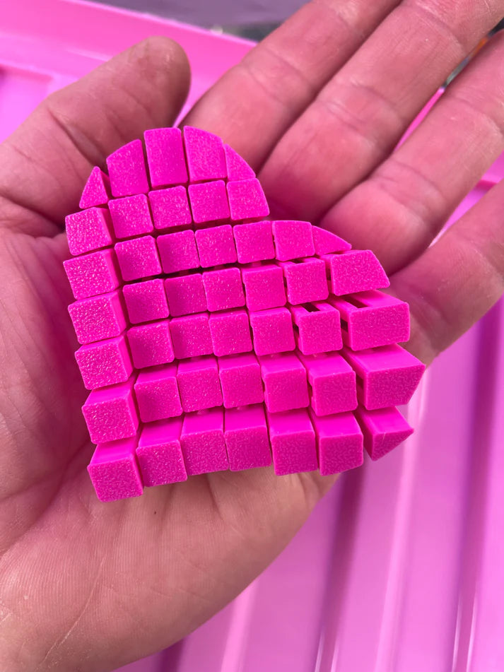 3D printed Pixel Heart Sensory Fidget Toy