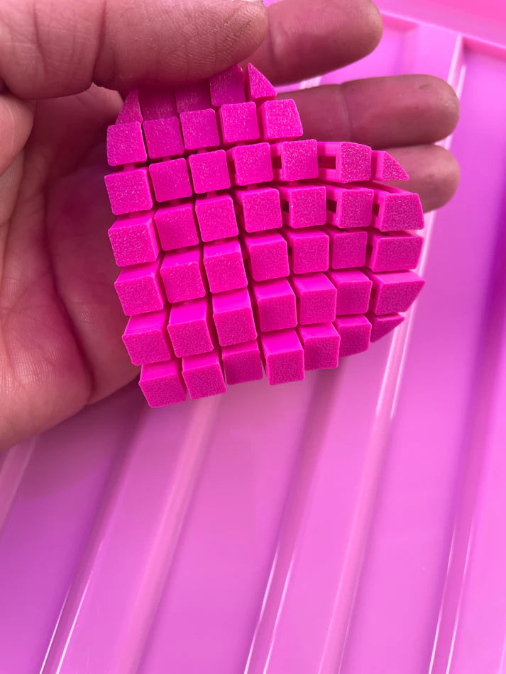 3D printed Pixel Heart Sensory Fidget Toy