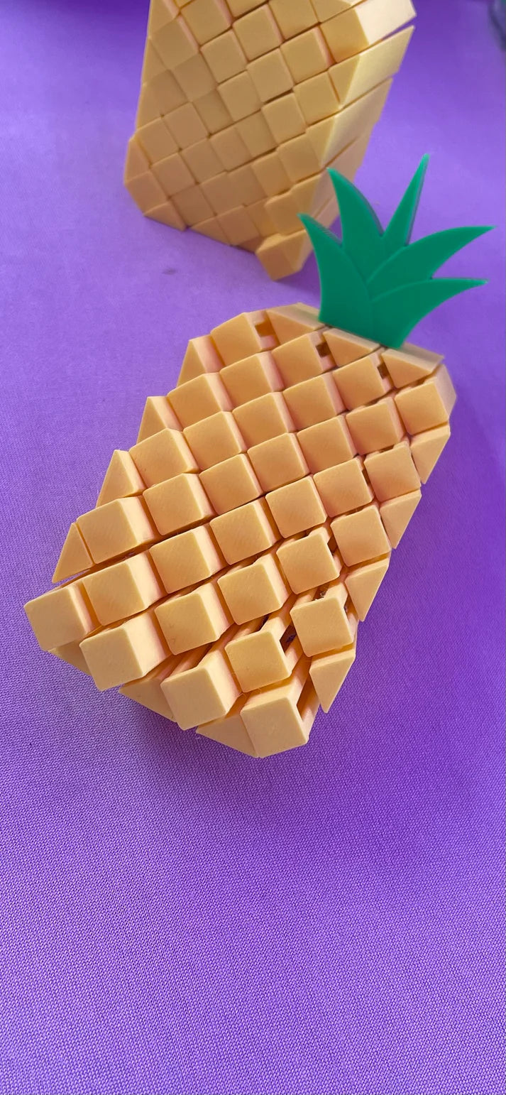 Pixel Pineapple - 3D Printed Transforming Fidget Toy