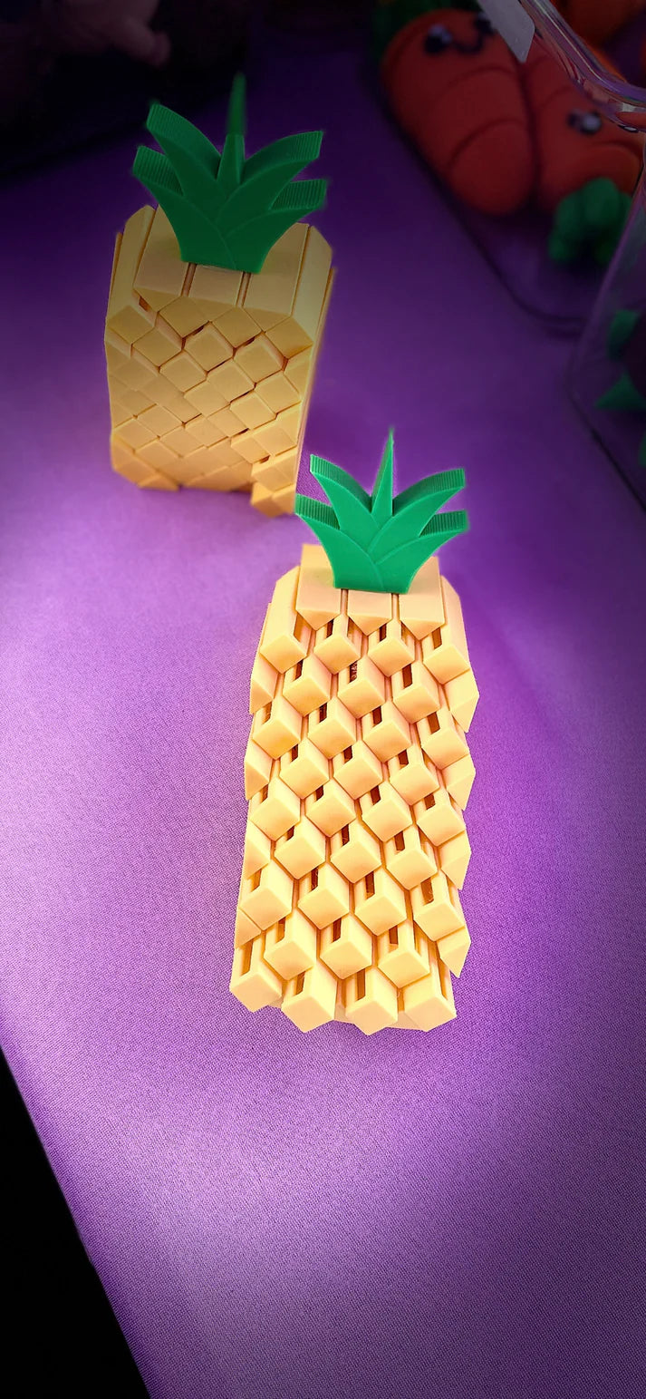 Pixel Pineapple - 3D Printed Transforming Fidget Toy