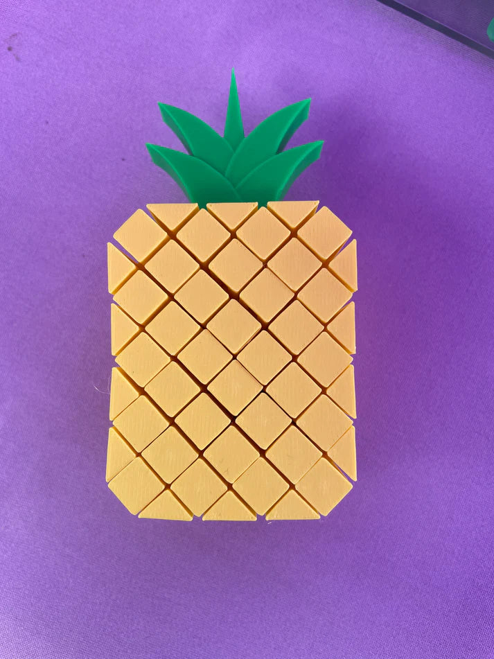 Pixel Pineapple - 3D Printed Transforming Fidget Toy