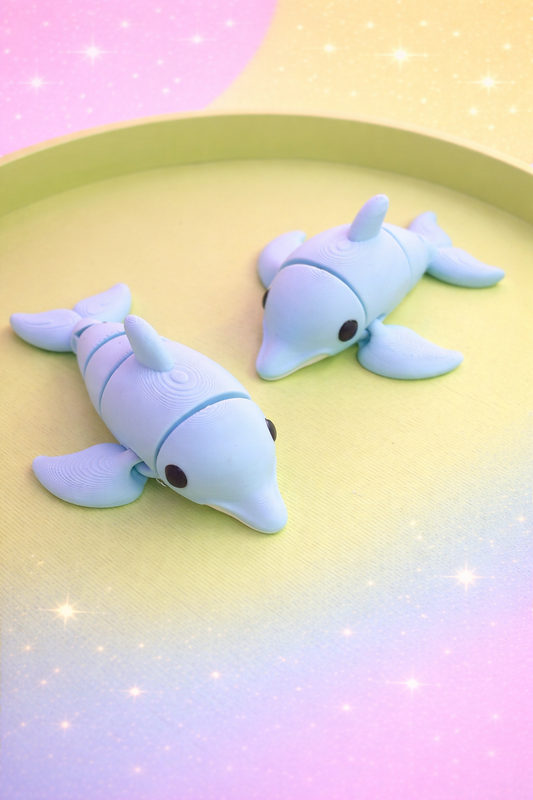 WIGGLERZ Diana the Dolphin 🐬 Fidget Toy – Articulated Sensory Desk Toy for ADHD, Anxiety & Stress Relief