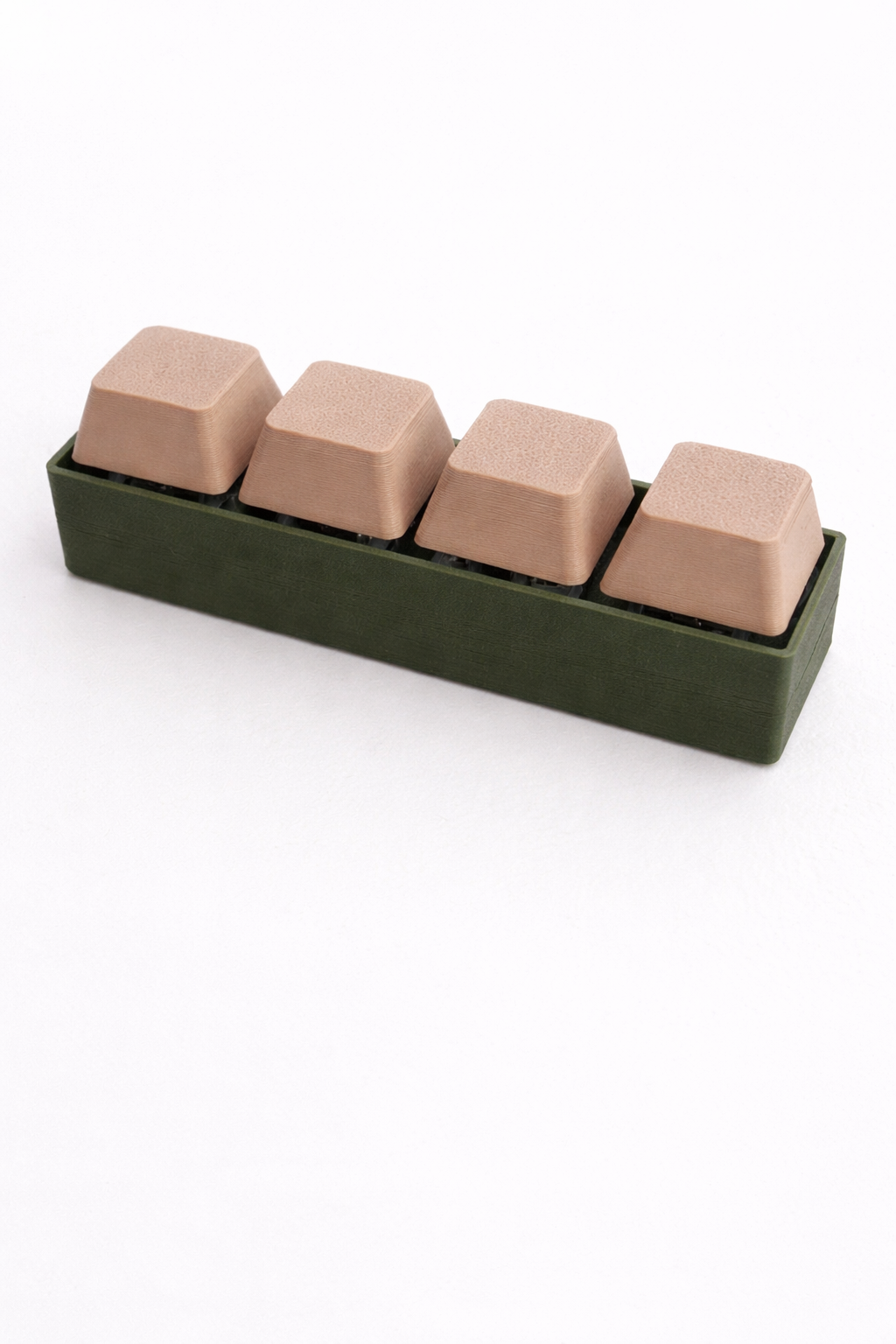 3D Printed Keyboard Clicker Fidget Toy – 4 Key 4x1 Mechanical Keypad Fidget with Wrist Strap