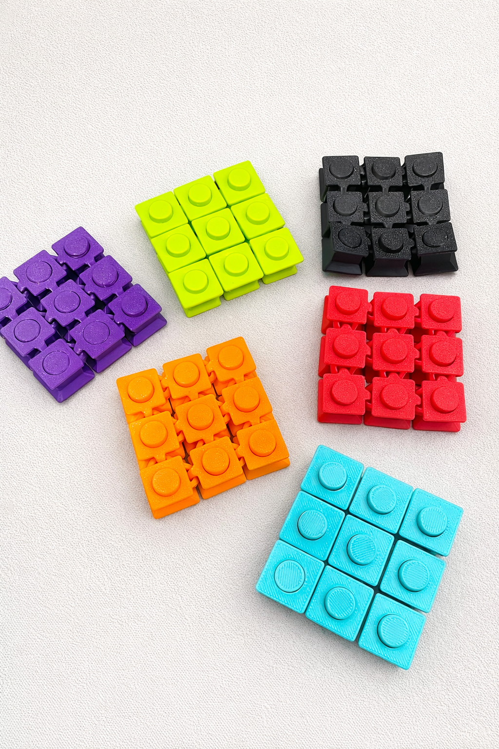 3D Printed Fidget Popper – Reusable Bubble Wrap Popping Toy for Stress Relief