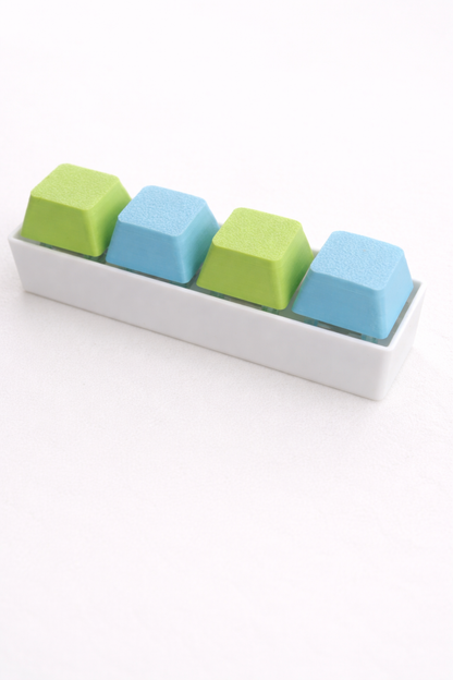 3D Printed Keyboard Clicker Fidget Toy – 4 Key 4x1 Mechanical Keypad Fidget with Wrist Strap