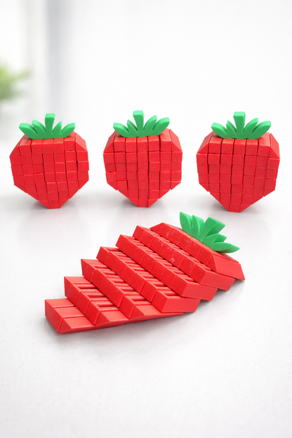 Sensory Pixel Strawberry 🍓- 3D Printed Transforming Fidget Toy