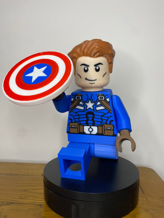 Big Brick Inspired Giant Captain America