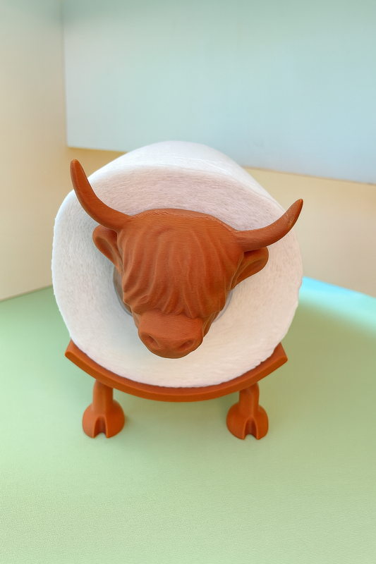 Highland Cow Toilet Roll Stand
