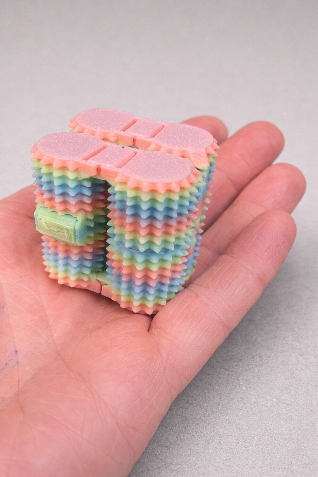 3D Printed Ouchie Pain Stim Infinity Cube – Sensory Fidget Toy for ADHD, Anxiety & Stress Relief