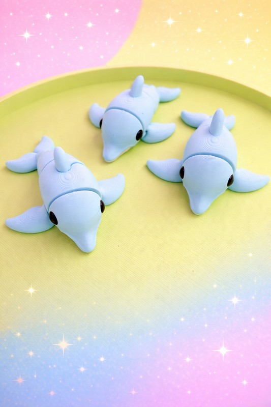 WIGGLERZ Diana the Dolphin 🐬 Fidget Toy – Articulated Sensory Desk Toy for ADHD, Anxiety & Stress Relief