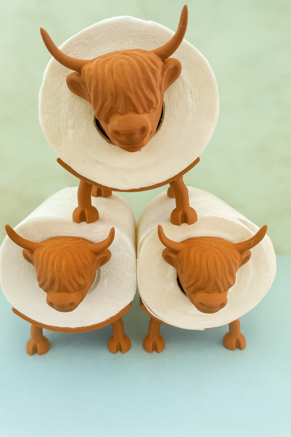 Highland Cow Toilet Roll Stand