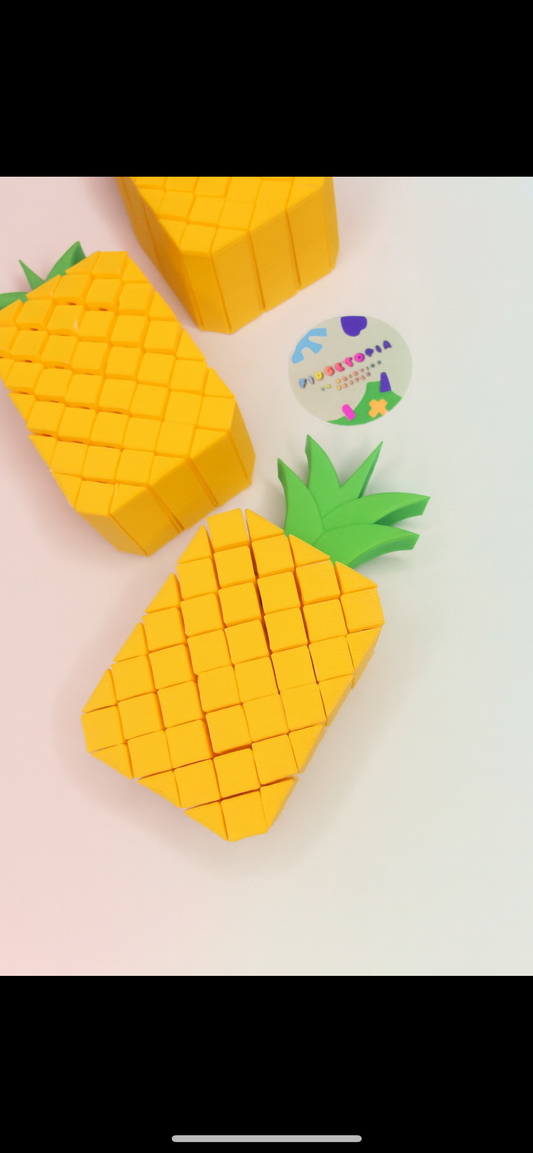 Pixel Pineapple - 3D Printed Transforming Fidget Toy