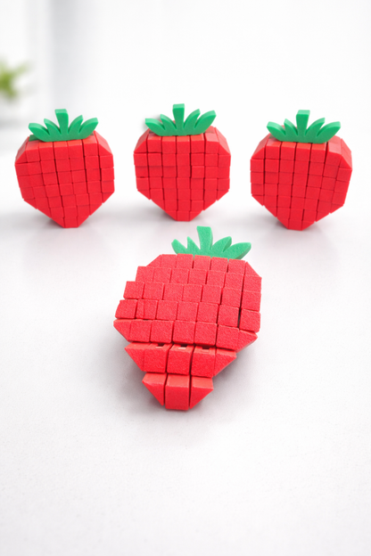 Sensory Pixel Strawberry 🍓- 3D Printed Transforming Fidget Toy