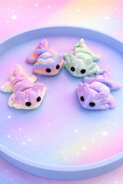 WIGGLERZ Angel the Axolotl Fidget Toy – Articulated Sensory Desk Toy for ADHD, Anxiety & Stress Relief