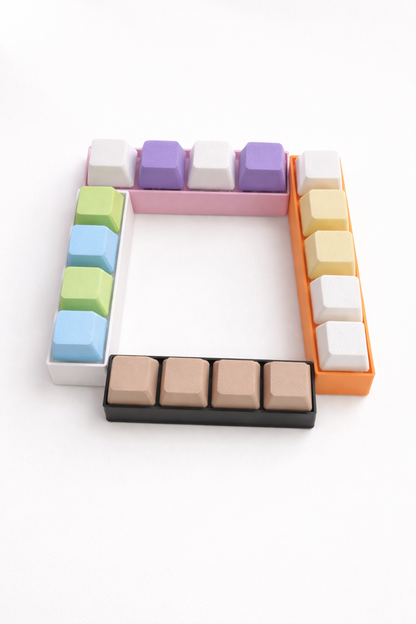 3D Printed Keyboard Clicker Fidget Toy – 4 Key 4x1 Mechanical Keypad Fidget with Wrist Strap