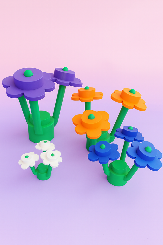 Giant Big Brick Style Flowers - XL