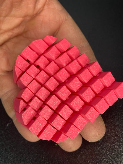 3D printed Pixel Heart Sensory Fidget Toy