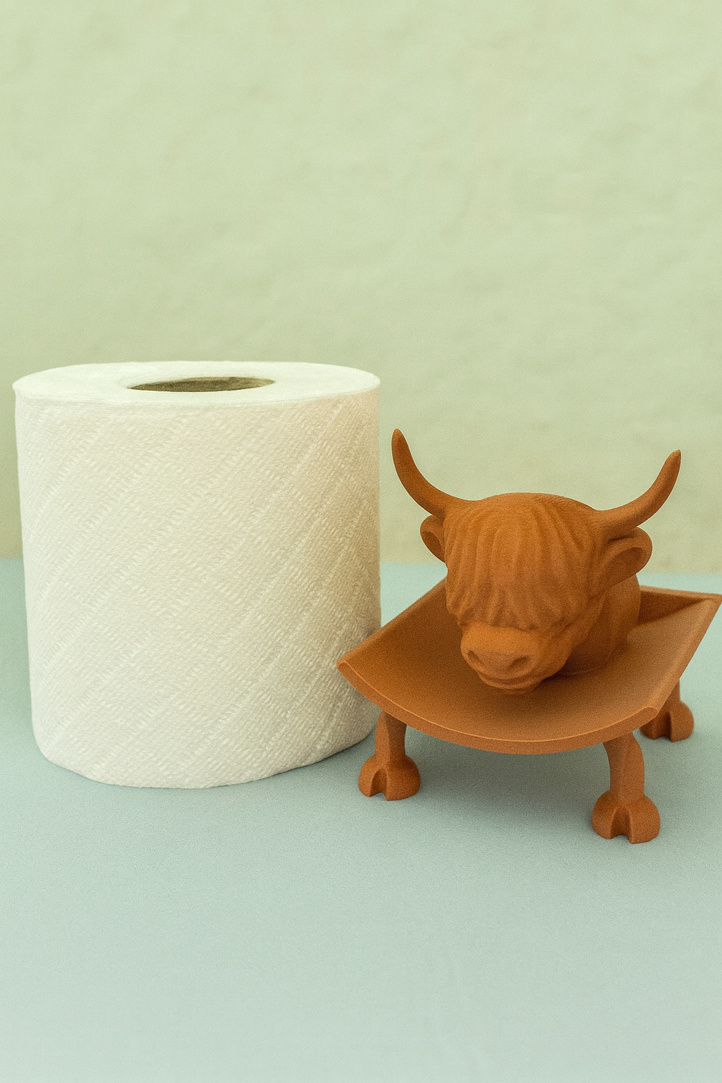 Highland Cow Toilet Roll Stand