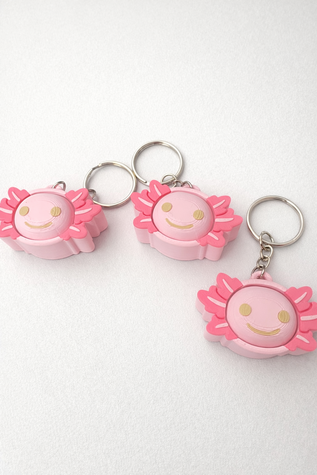Axolotl Fidget Clicker keychain