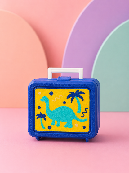 🥪 Snack’n’Stim – Retro Lunchbox Fidget - Dino 🦖 🦕