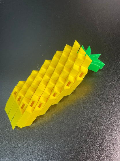Pixel Pineapple - 3D Printed Transforming Fidget Toy