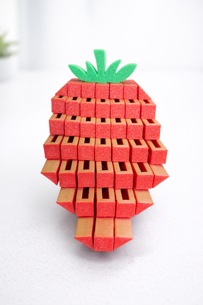 Sensory Pixel Strawberry 🍓- 3D Printed Transforming Fidget Toy