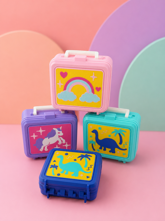 🥪 Snack’n’Stim – Retro Lunchbox Fidget - Unicorn 🦄