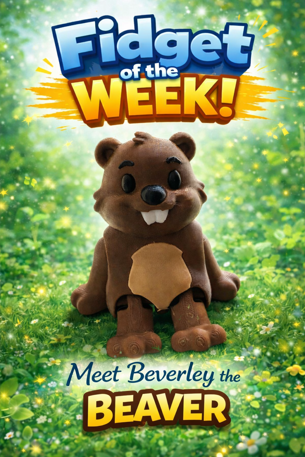 🦫 WIGGLERZ Beverley the Beaver Fidget Toy – Articulated Beaver Sensory ...