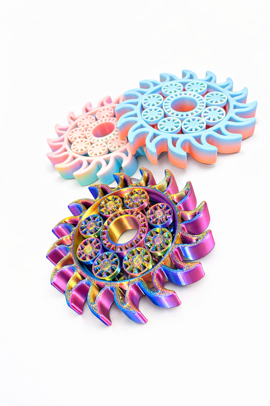 Ninja Style Geared Fidget Spinner – 3D Printed Mechanical Fidget Toy