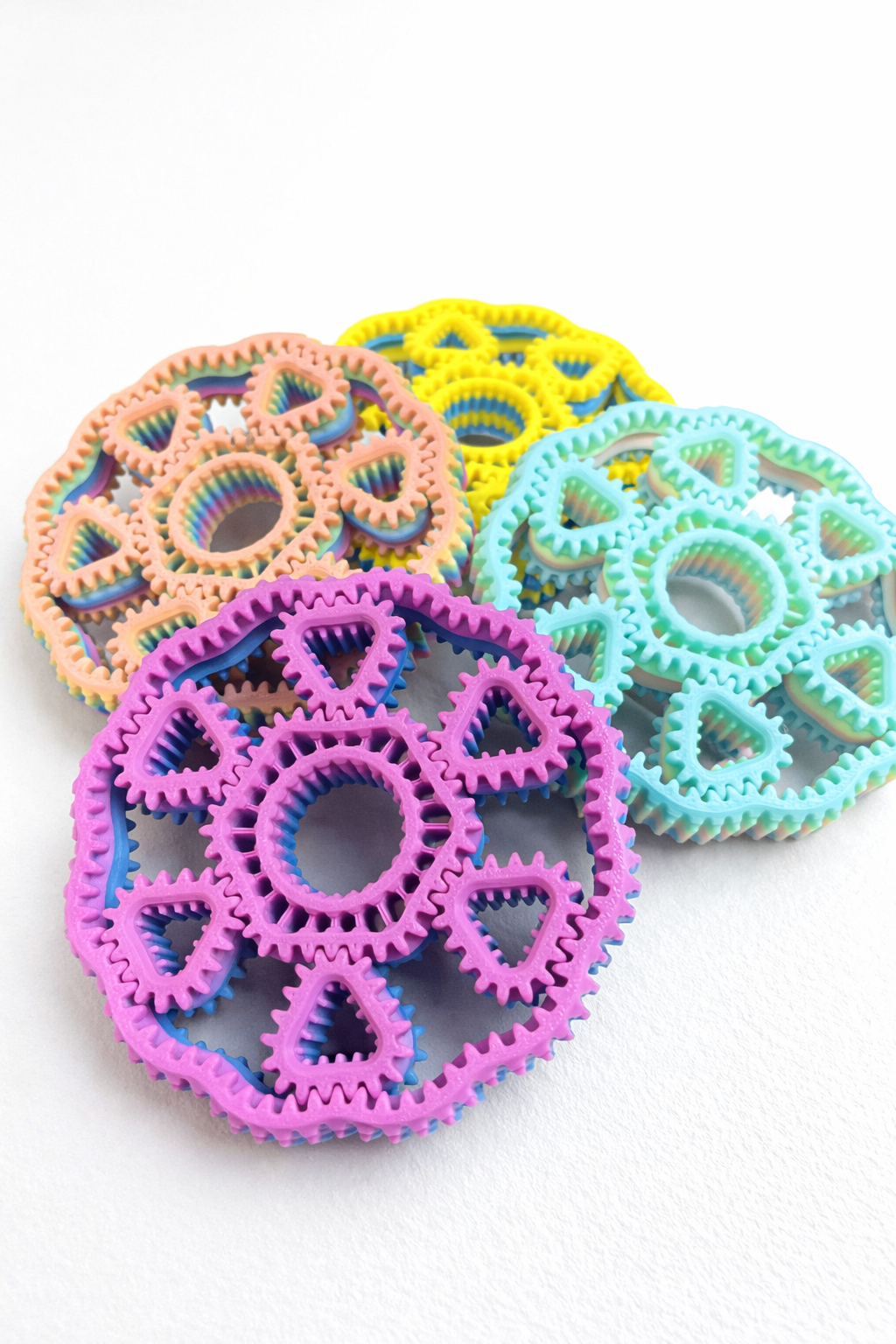 Triangle Geared Fidget Spinner – 3D Printed Mechanical Fidget Toy