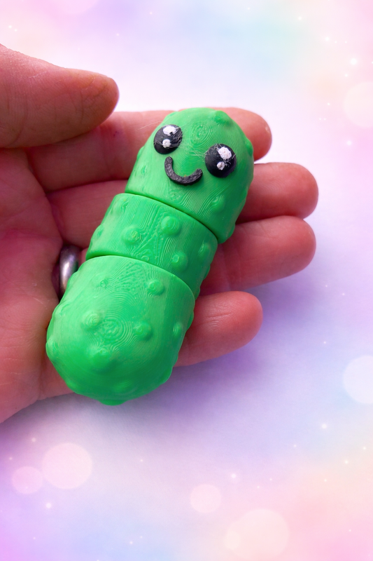 WIGGLERZ Polly the pickle 🥒 Fidget Toy – Articulated Sensory Desk Toy for ADHD, Anxiety & Stress Relief