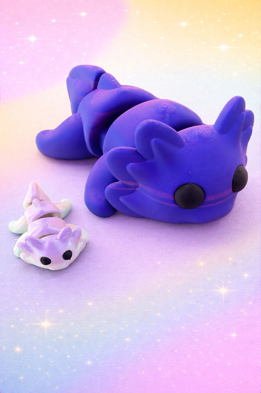 XL WIGGLERZ Angel the Axolotl Fidget Toy – Articulated Sensory Desk Toy for ADHD, Anxiety & Stress Relief (Supersized)