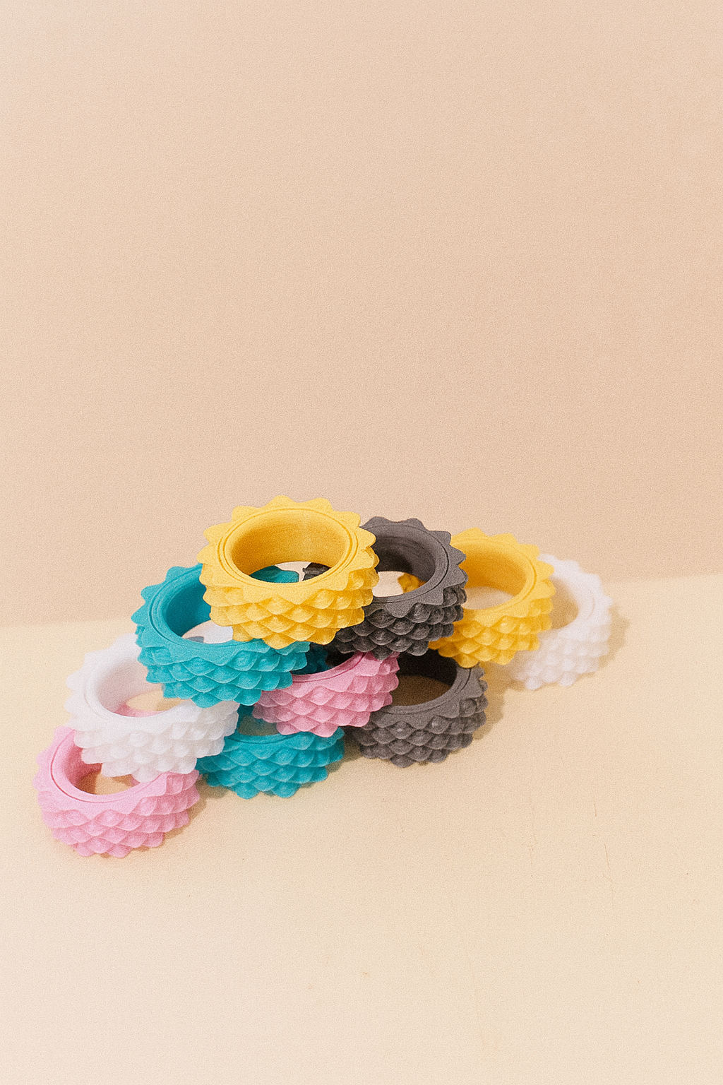 3D Printed High Stim Spikz Fidget Ring