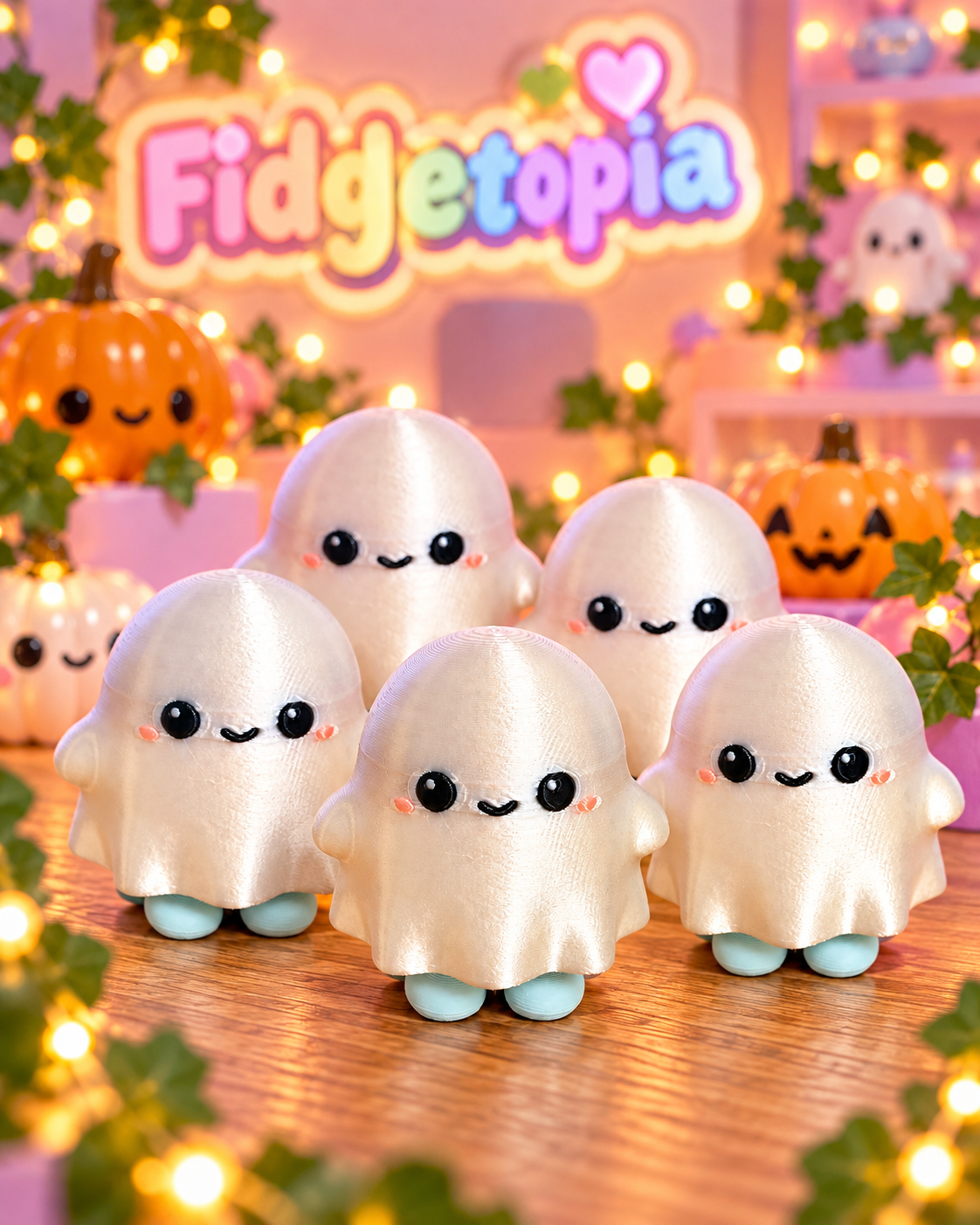 Ghost Clicker Fidget – Cute 3D Printed Halloween Sensory Fidget | Fidgetopia
