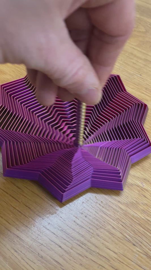 3D-Printed Superellipse Fidget Star – Mathematical Kinetic Desk Toy