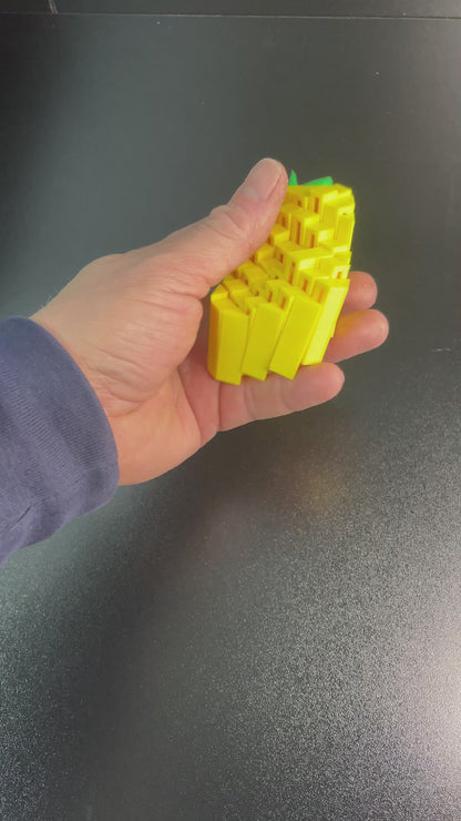 Pixel Pineapple - 3D Printed Transforming Fidget Toy